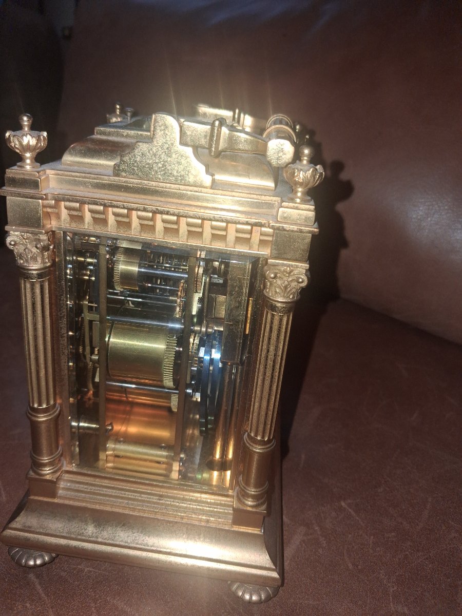 A Travel Clock With Small And Large Striking Mechanisms On Four Hammers (wesminster)-photo-4