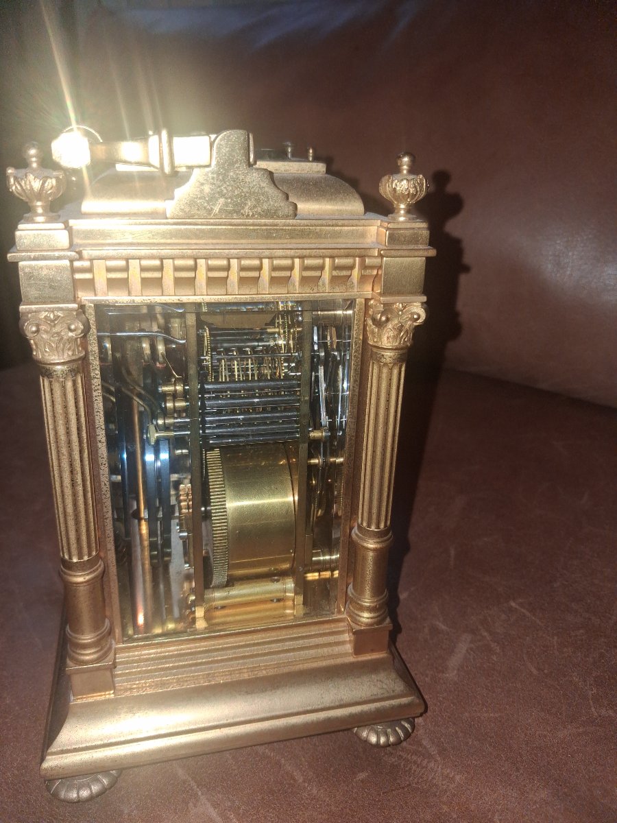 A Giant Travel Clock With Small And Large Striking Mechanisms On Four Hammers (wesminster)-photo-3