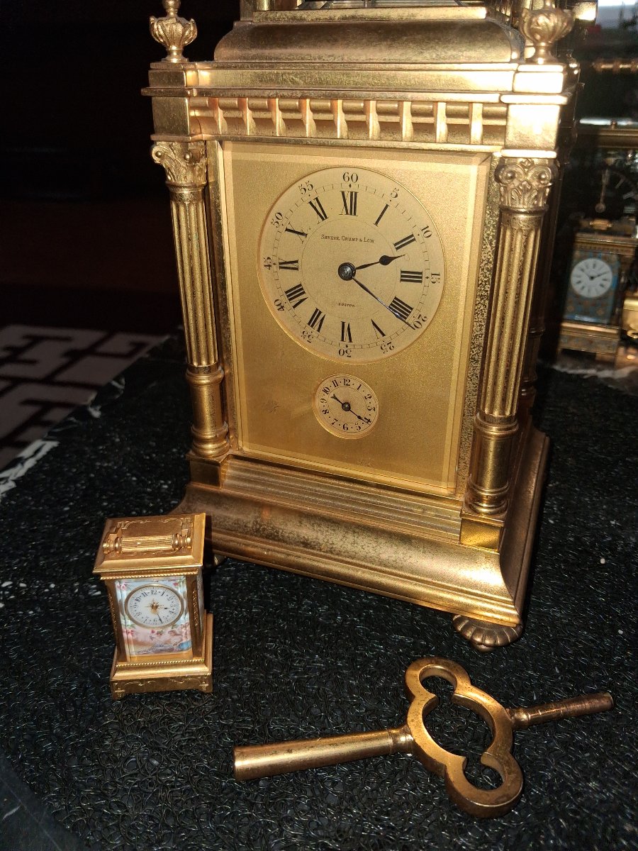 A Giant Travel Clock With Small And Large Striking Mechanisms On Four Hammers (wesminster)