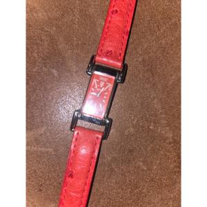 Montre jaeger lecoultre Duoplan cadran rouge vers 1940