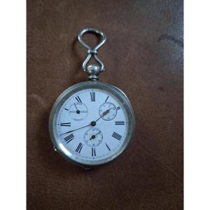 Montre remontage automatique  Loehr patent en argent 