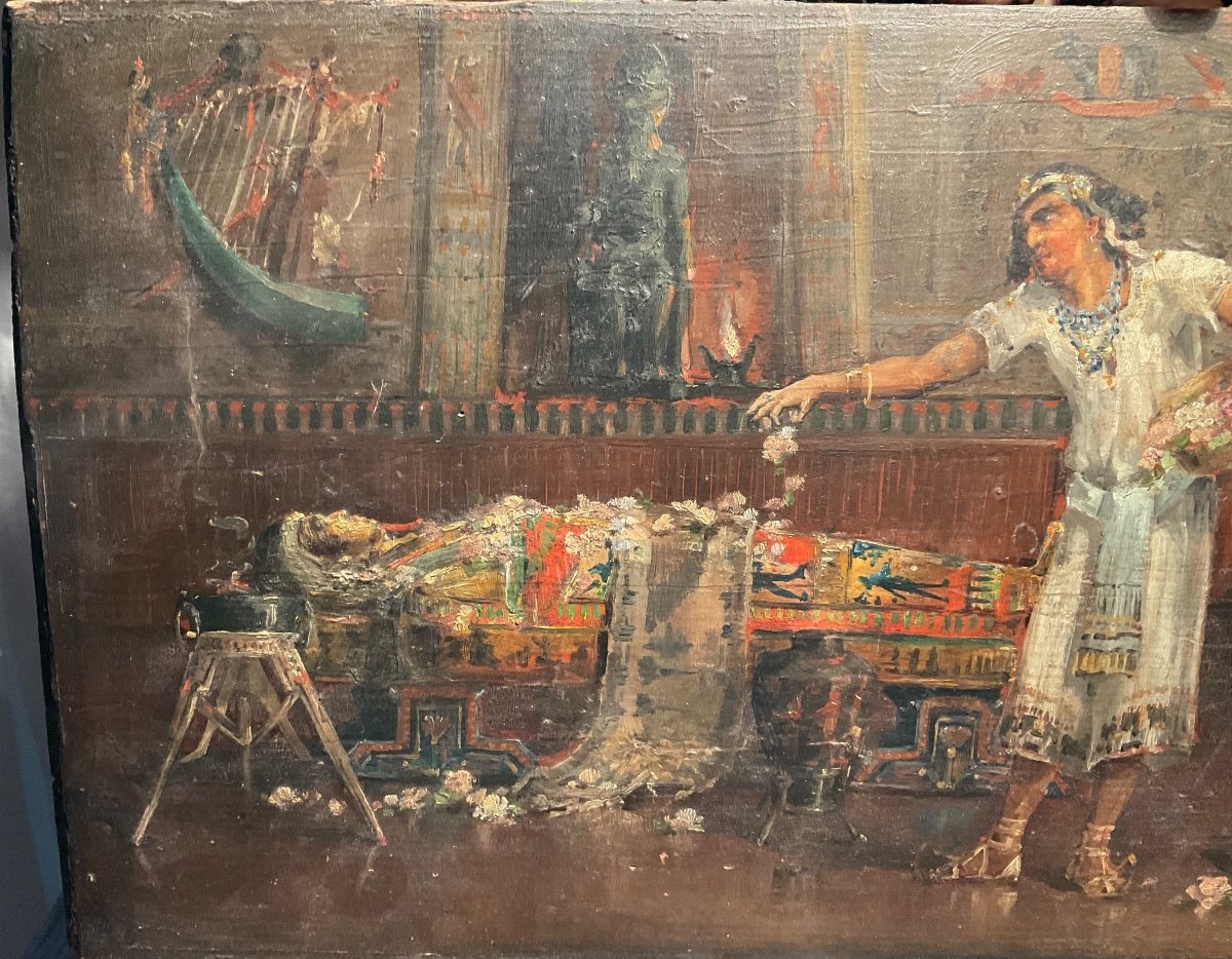 Beautiful 19th Century Egyptology Panel-photo-3