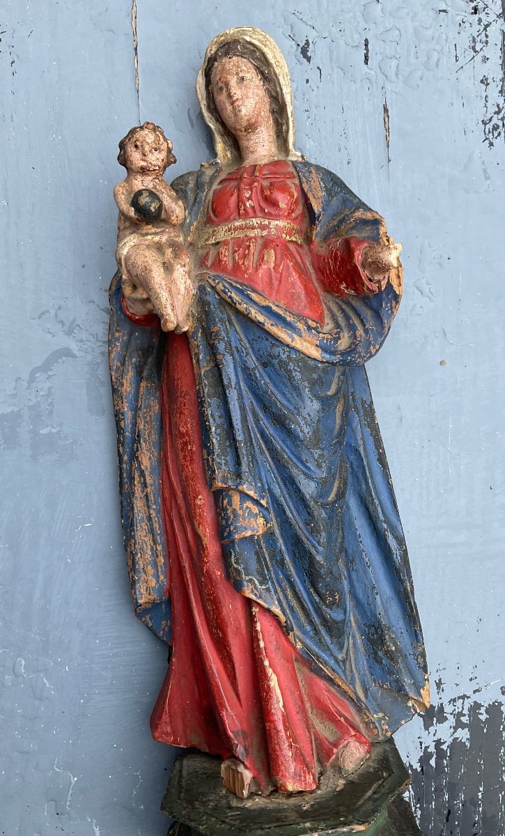 Vierge à L’enfant France Vers 1700-photo-2