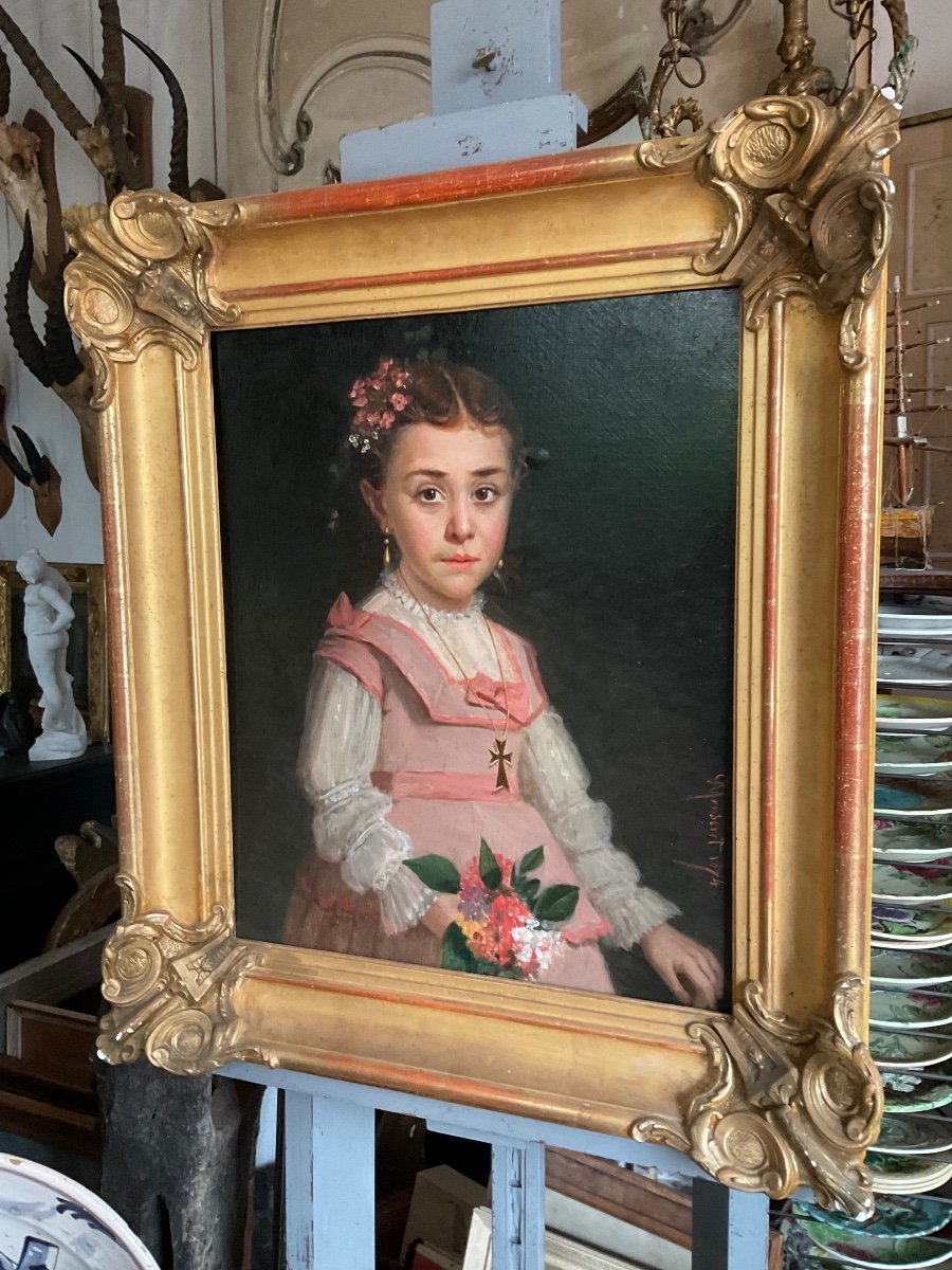 Paire De Toiles De Deux Sœurs Par Monseret-photo-4