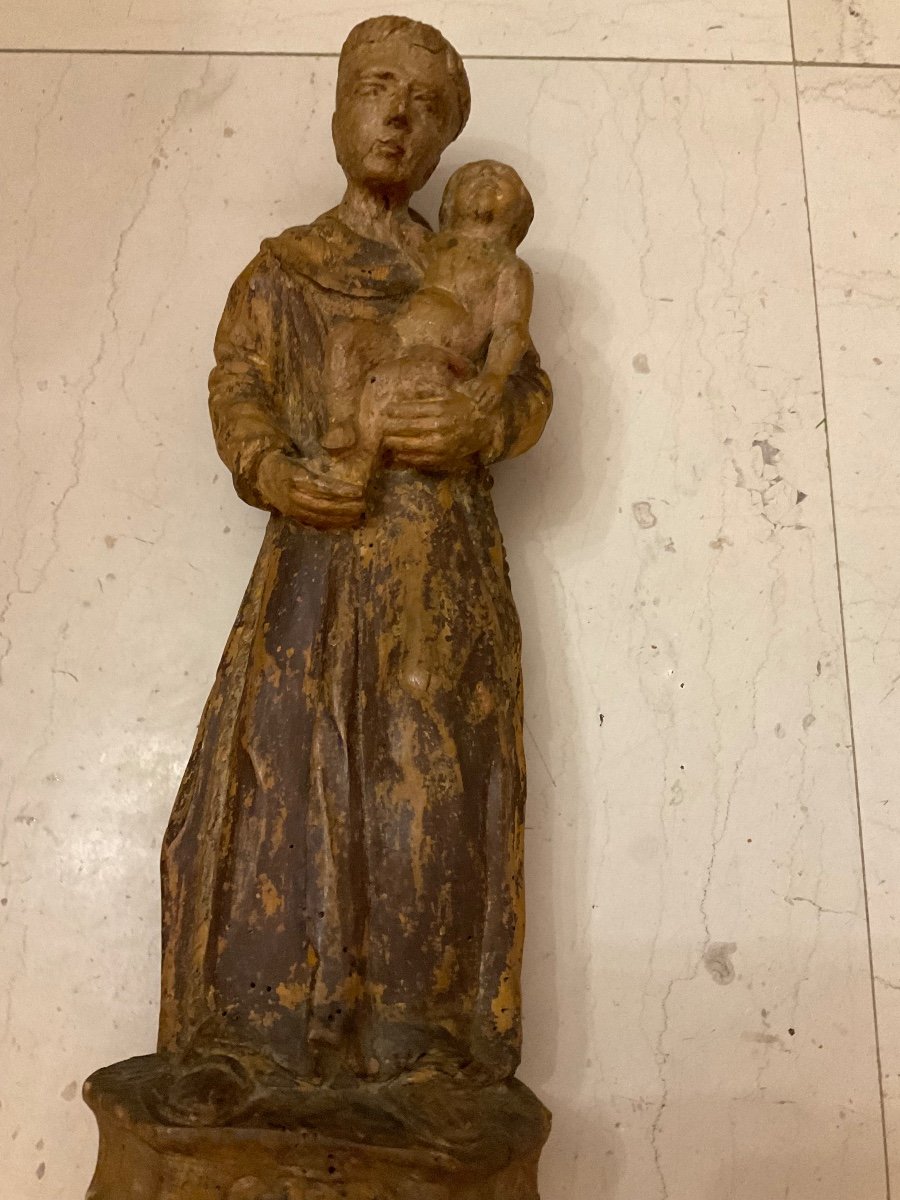 Saint Anthony Of Padua Wood 17th Century -photo-3