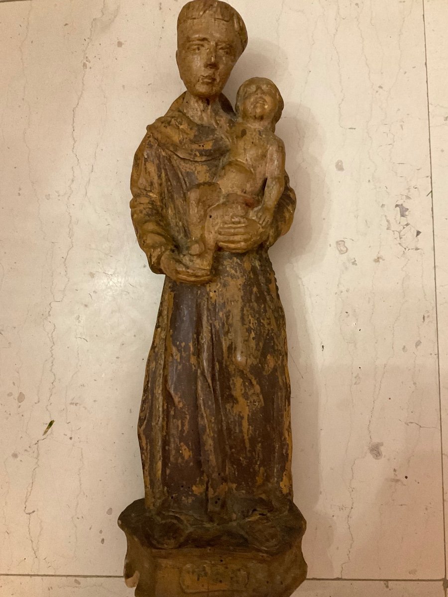 Saint Anthony Of Padua Wood 17th Century -photo-1