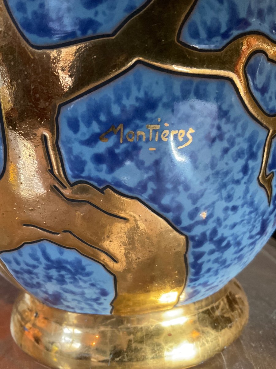 Very Beautiful Pair Of Montieres Eagle Vases-photo-3