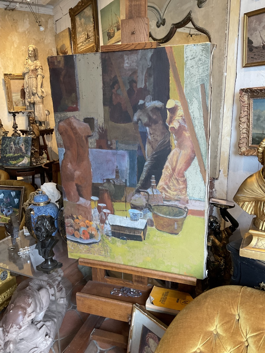 Toile Alain Marie 117/81 Intérieur D’atelier -photo-1
