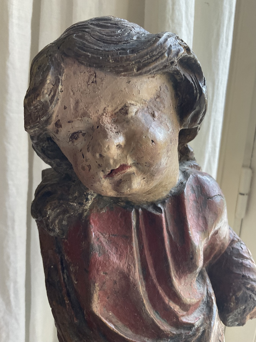 17th Century Wooden Figure-photo-3