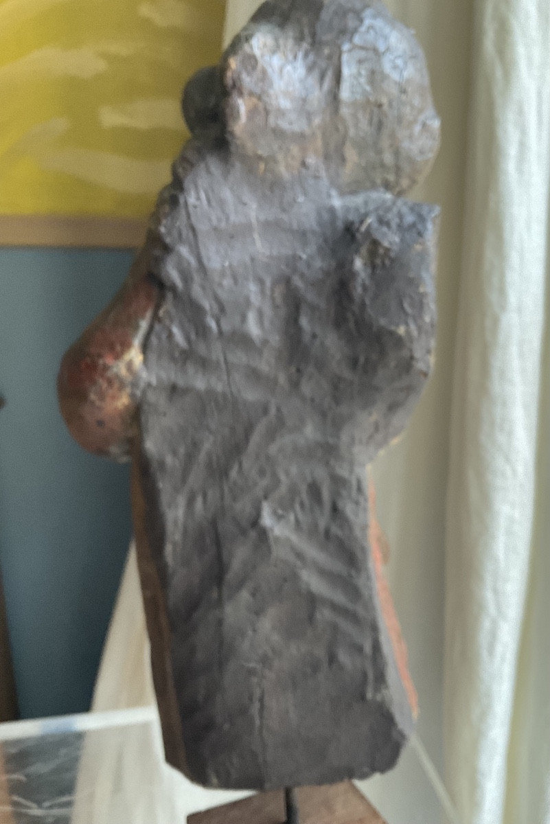 17th Century Wooden Figure-photo-4