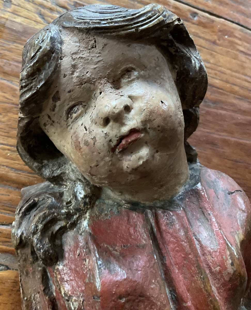17th Century Wooden Figure-photo-3