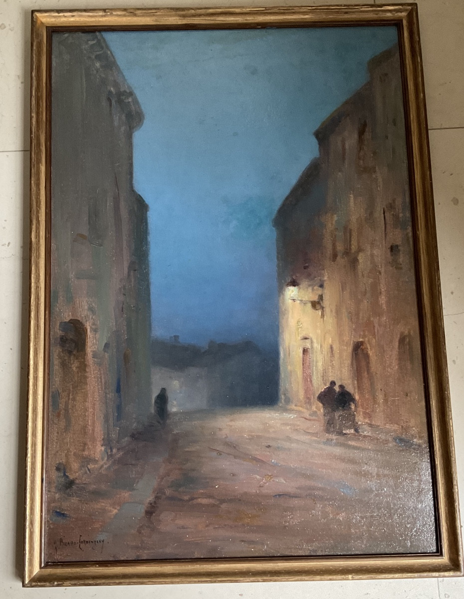 Rue De Village De Nuit Par Ricard Cordingley-photo-3