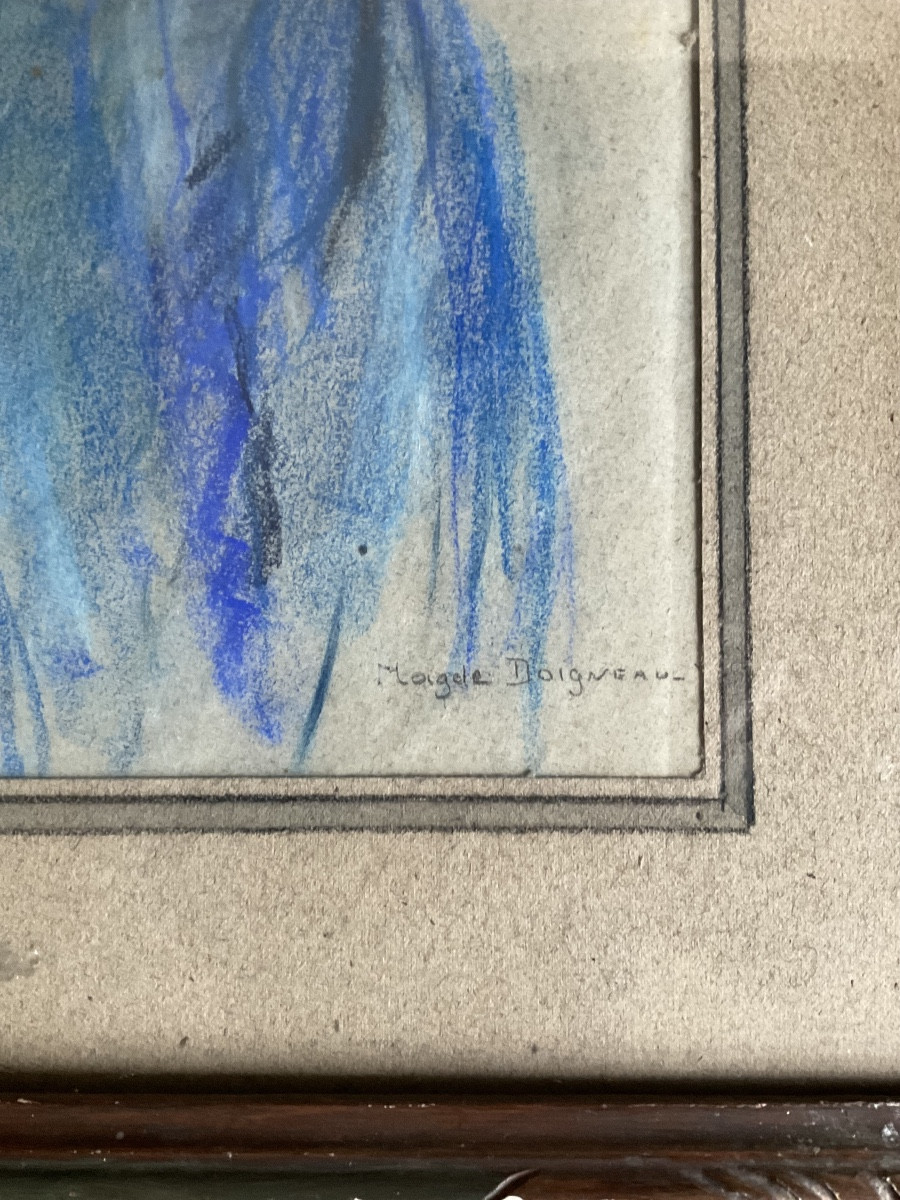 Pastel Dans Un Cadre 1930 Le Petit Pêcheur -photo-1