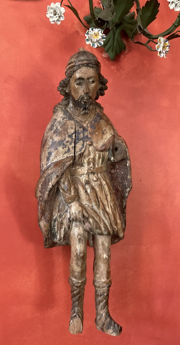 Saint Roch 18th Century Wooden Hanging 