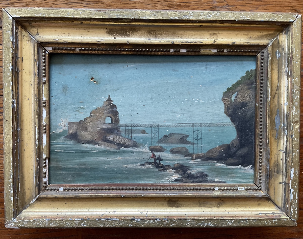 Biarritz Oil On Wood As Is -photo-3