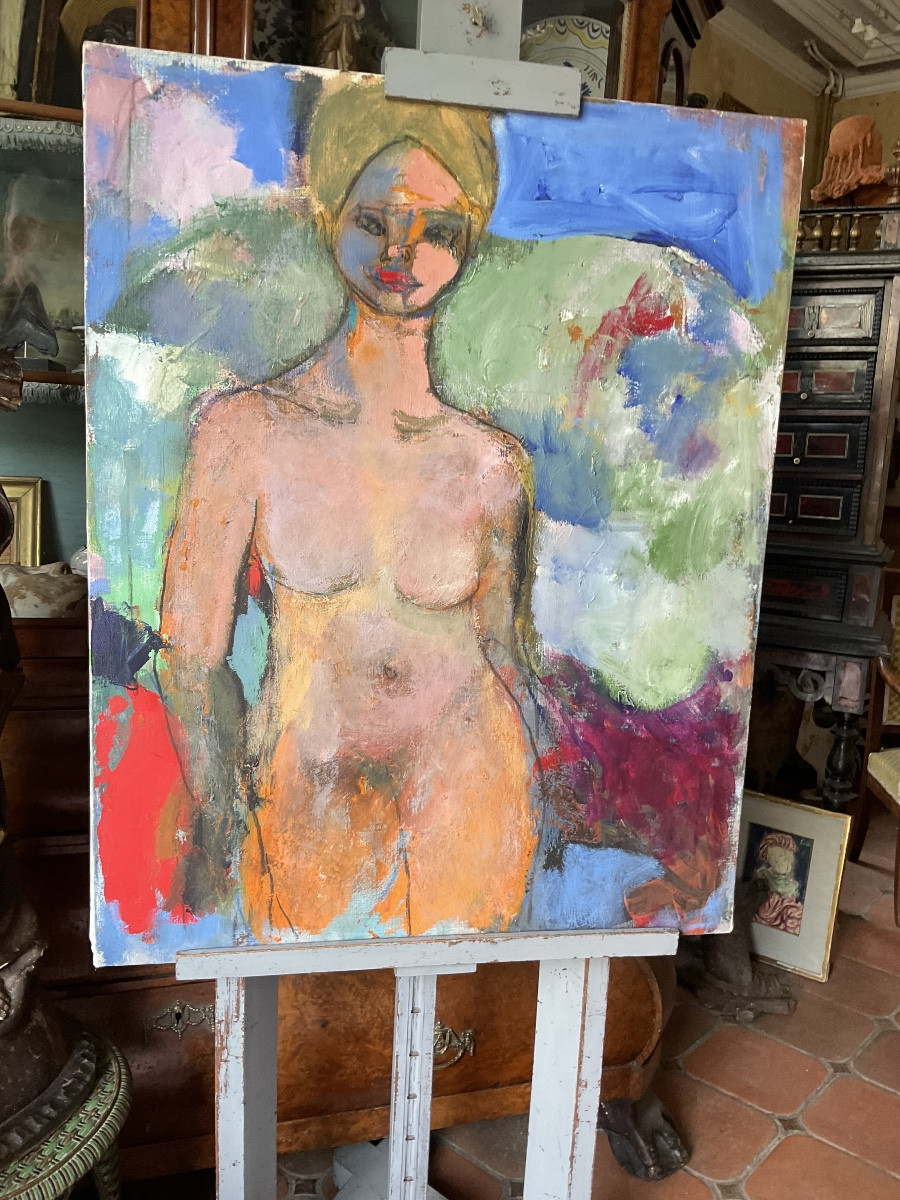 Grand Nu Coloré Artiste Russe-photo-2