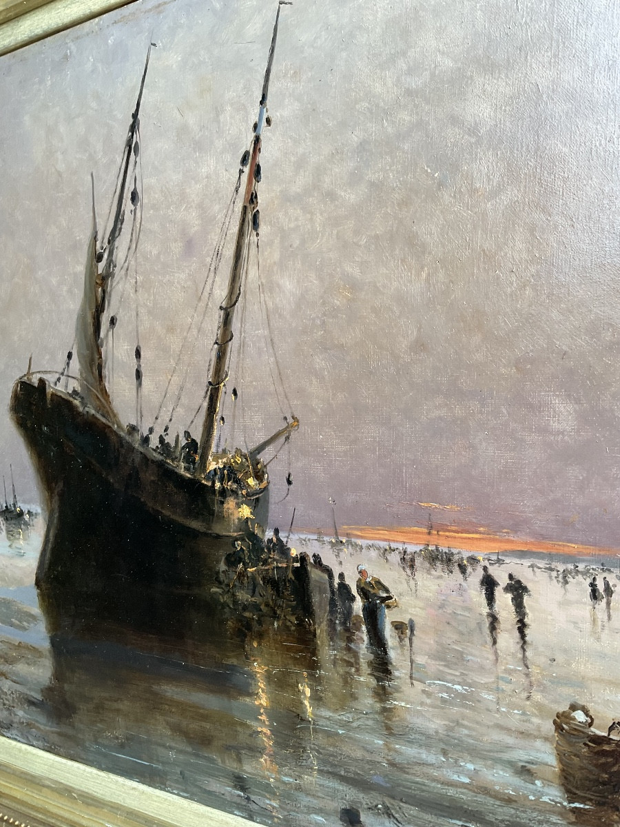 Landing Of Fish On Berck Beach By E Maillard-photo-3