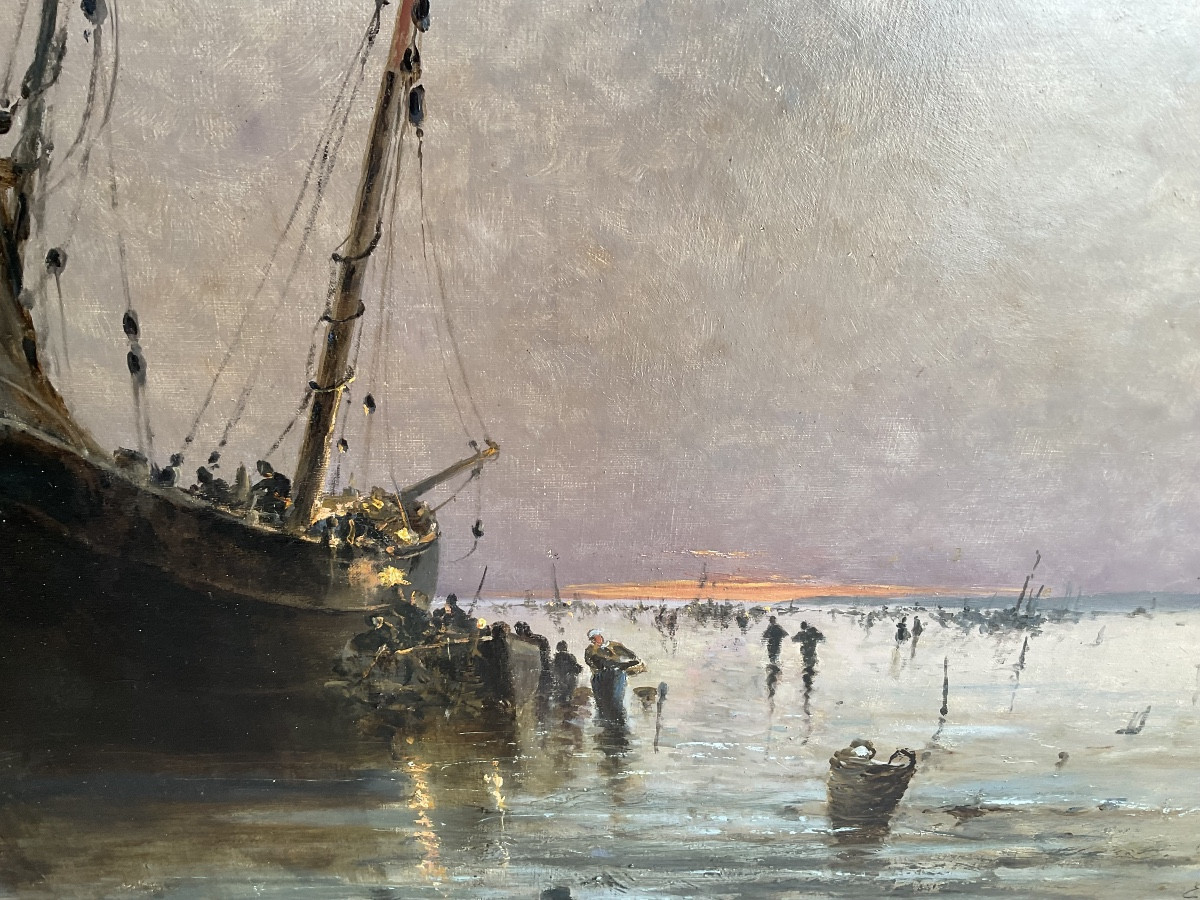 Landing Of Fish On Berck Beach By E Maillard-photo-4
