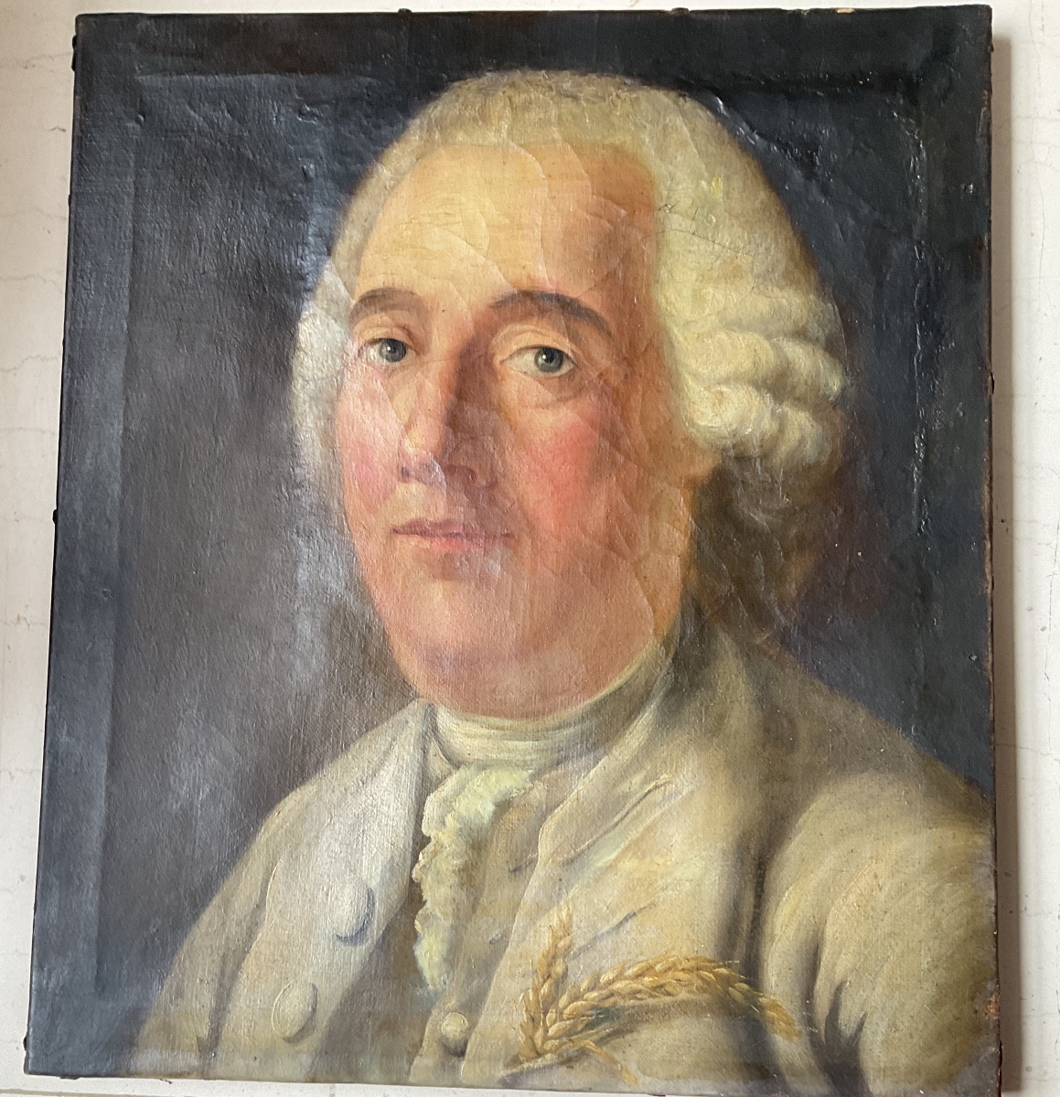 Portrait d’homme XVIIIe à l’épi de blé -photo-3