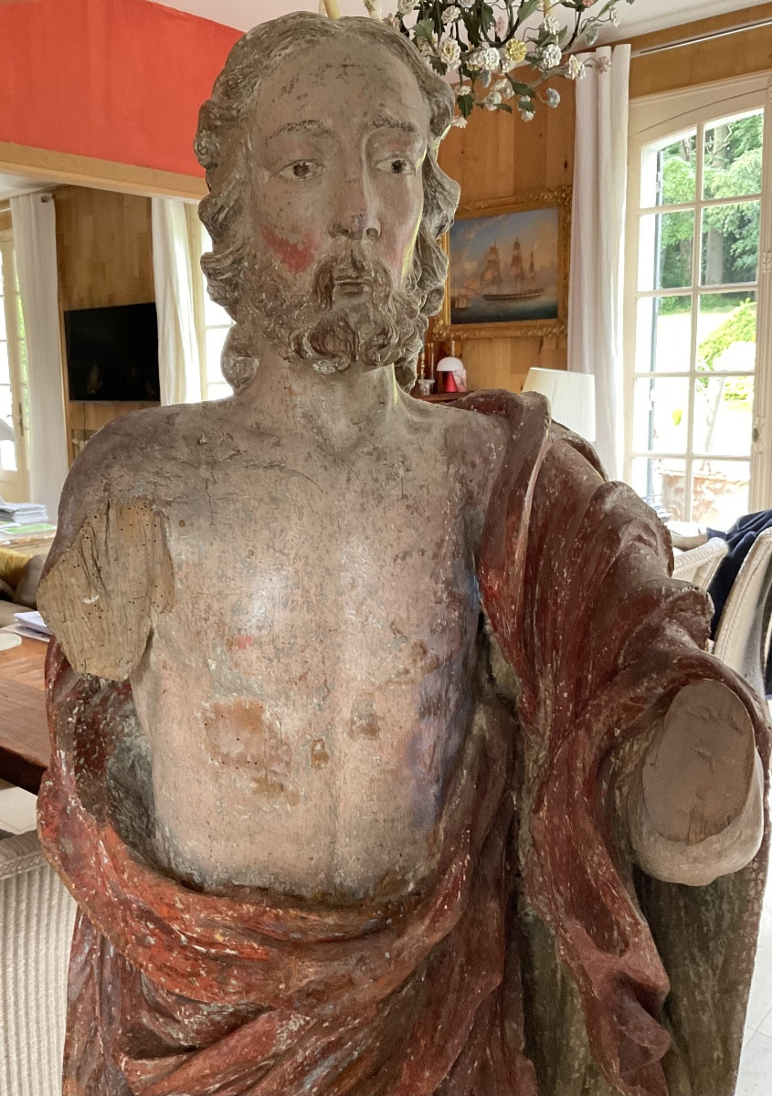 Saint John The Baptist 17th Century Height 1m 63-photo-4