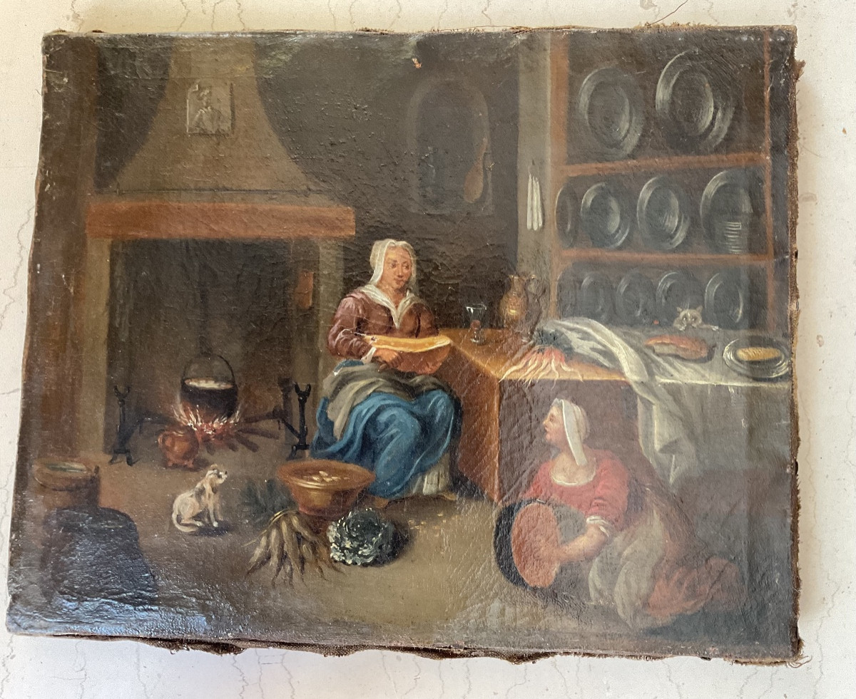 Interior Of A Late 18th Century Kitchen