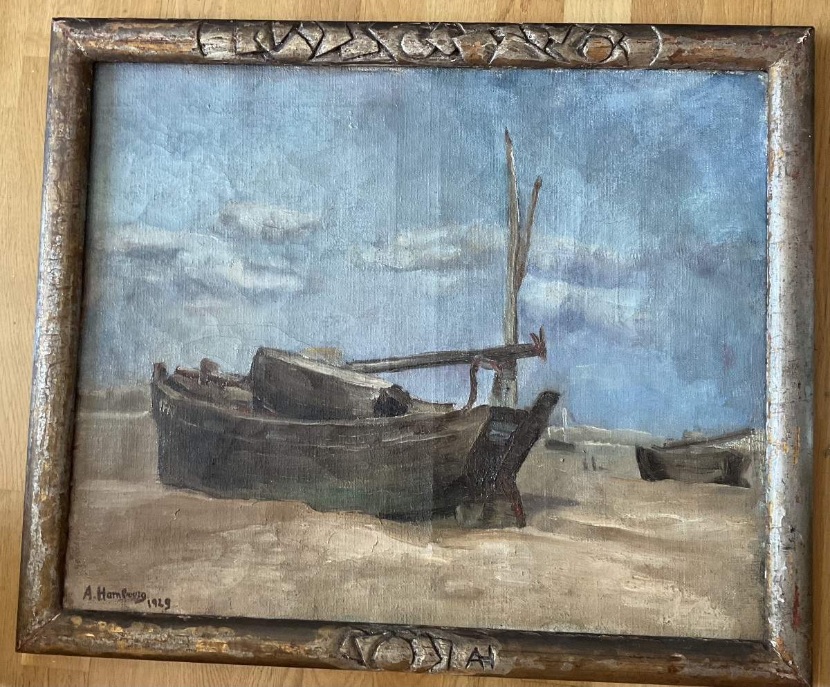 Bateaux échoués sur la plage de Berck par André Hambourg -photo-3