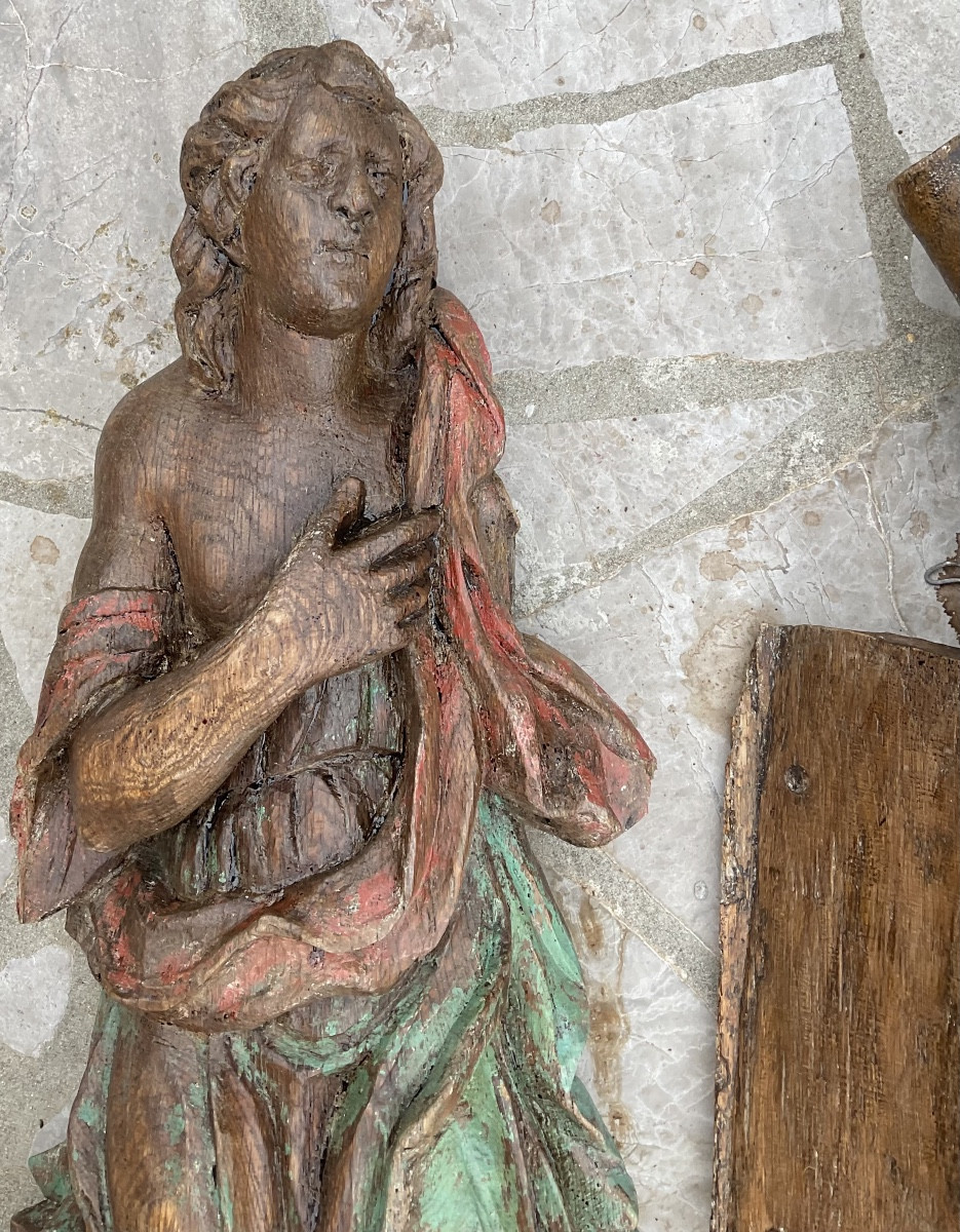 Pair Of Flemish Angels, 18th Century-photo-2