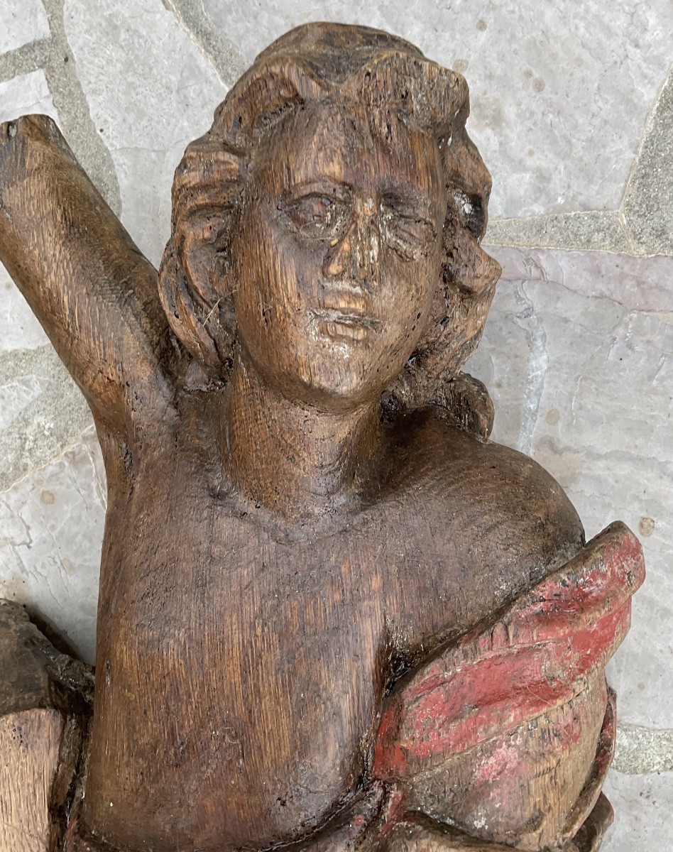 Pair Of Flemish Angels, 18th Century-photo-2