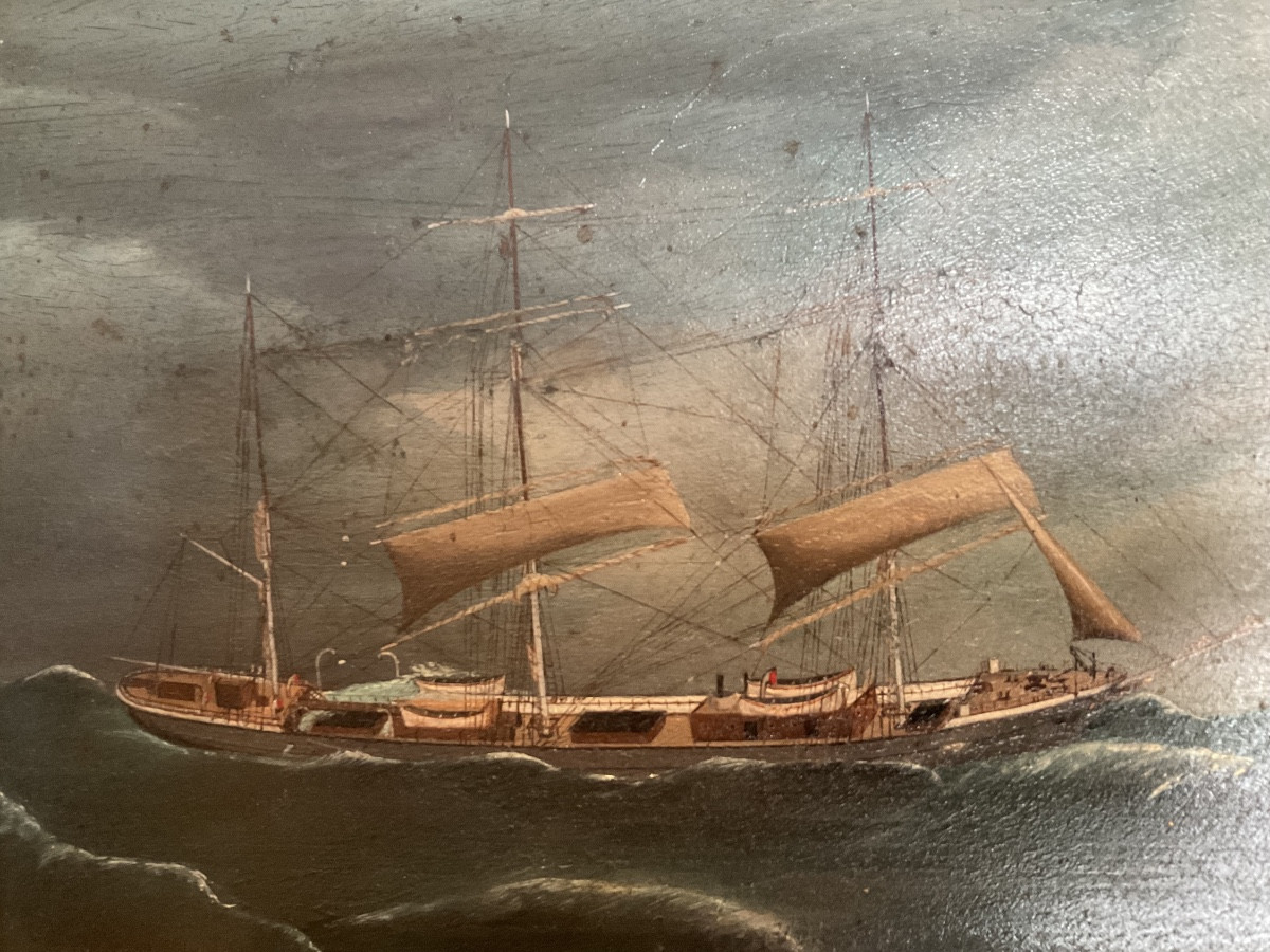 Portrait Of A Boat On Wood 