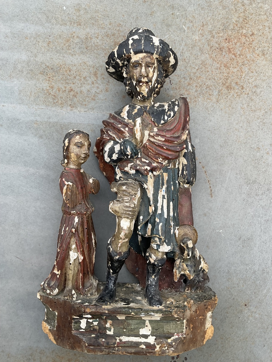 Saint Roch bois XVIIIe-photo-3