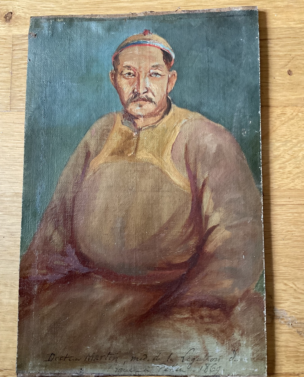 Docteur Martin en asiatique toile marouflée sur carton -photo-4