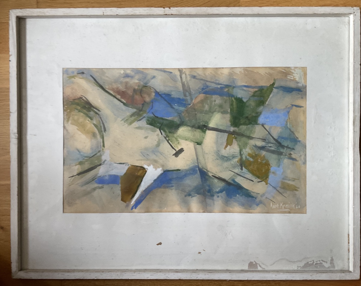 Art Kemink 1960 cavalier technique mixte-photo-2