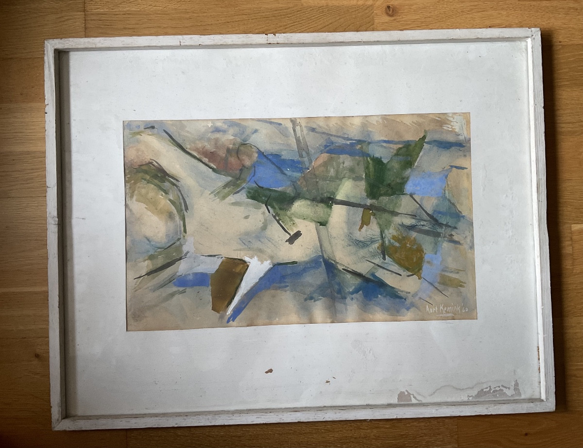 Art Kemink 1960 cavalier technique mixte-photo-1