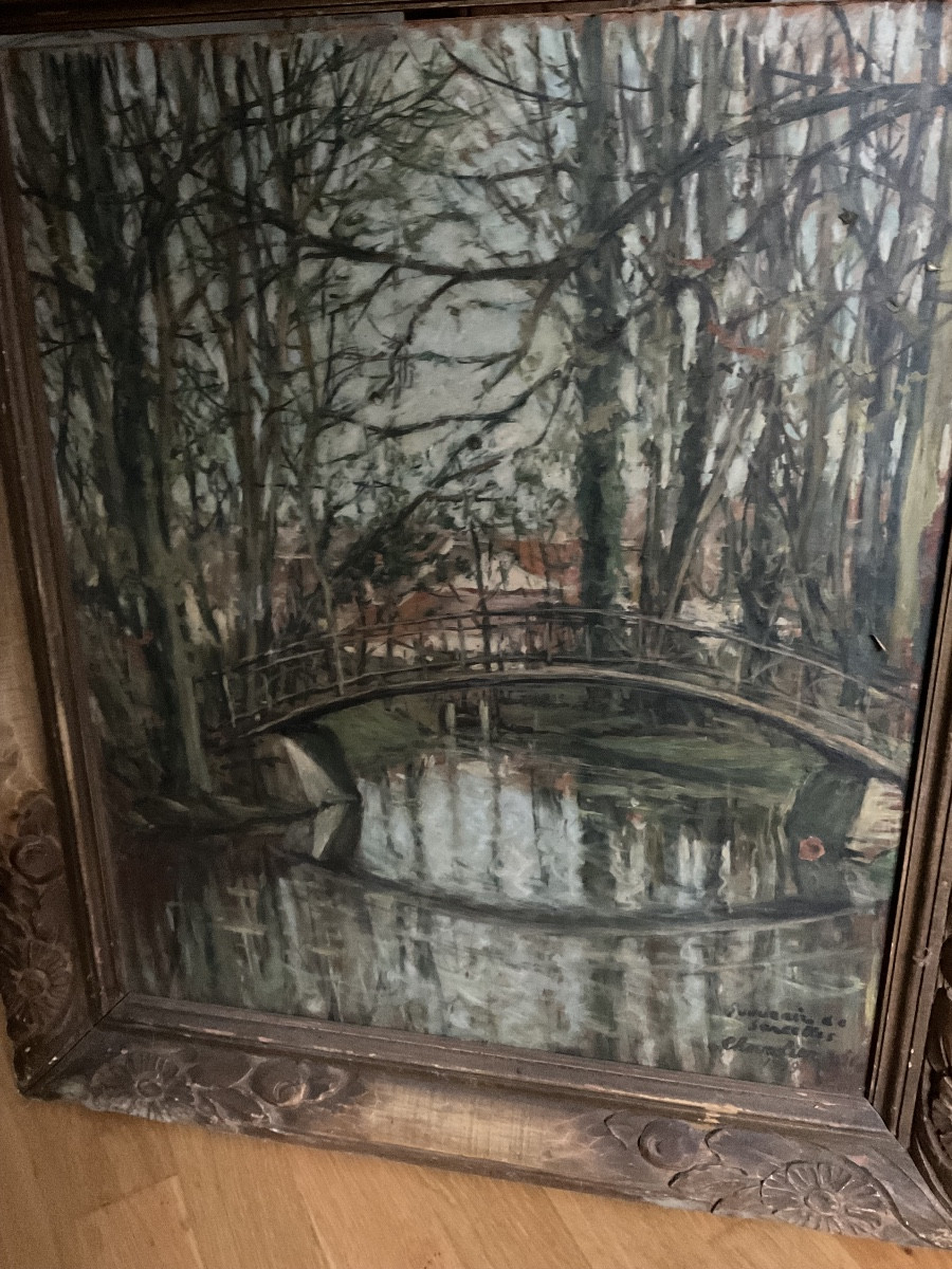 Sarcelles par Charlier huile sur Isorel-photo-3