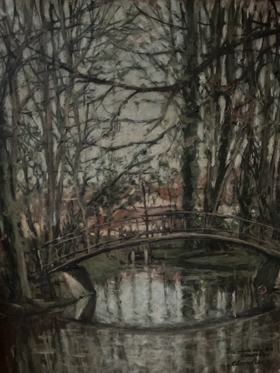 Sarcelles par Charlier huile sur Isorel