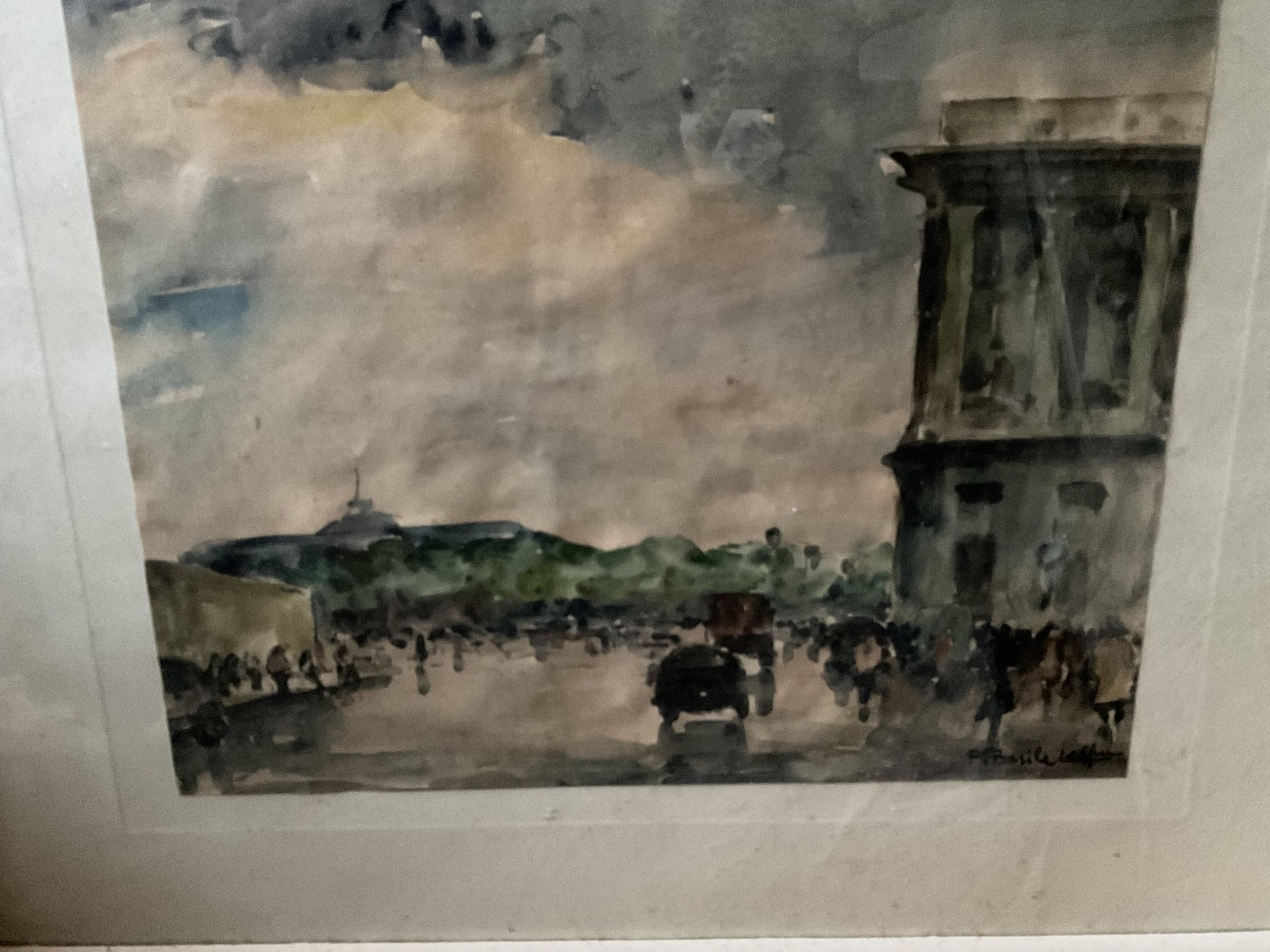 Aquarelles Paris et port par Basile Lebfevre-photo-1