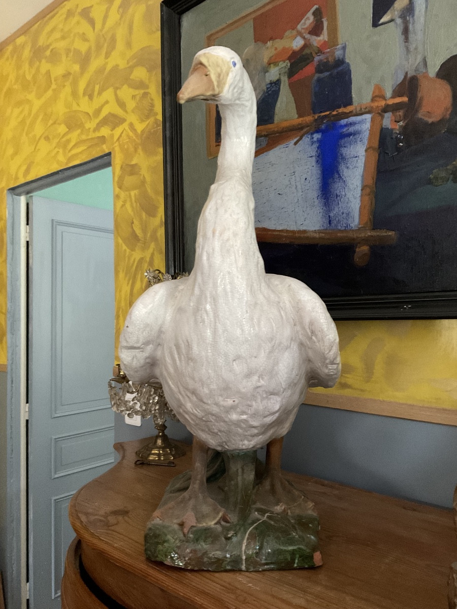 Life-size Earthenware Swan-photo-3