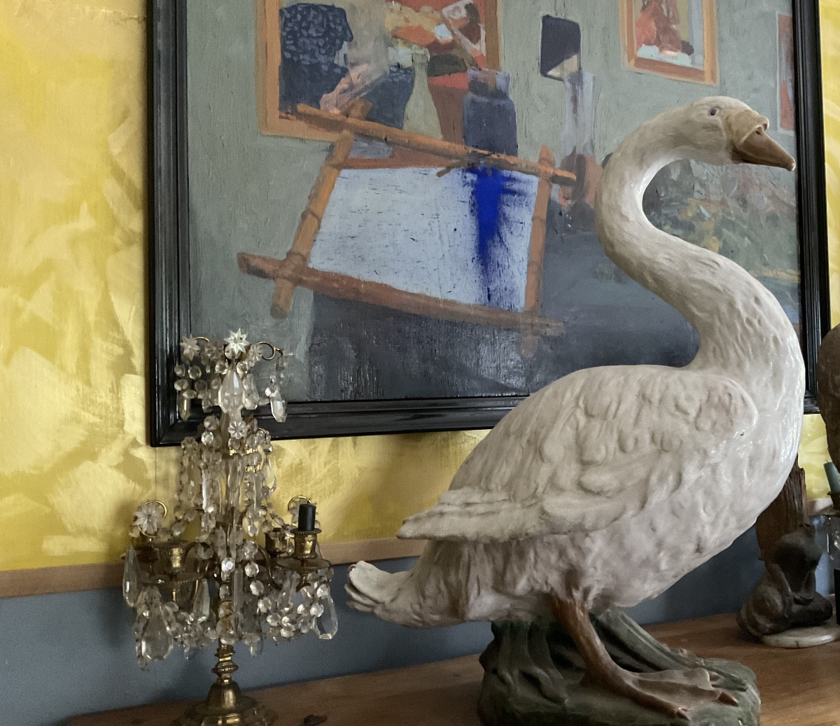 Life-size Earthenware Swan-photo-4