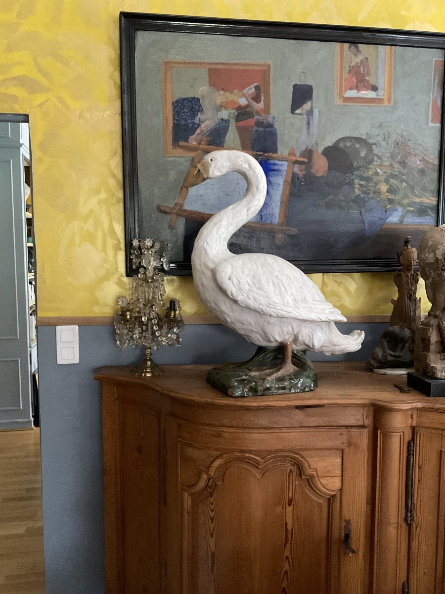 Life-size Earthenware Swan-photo-3