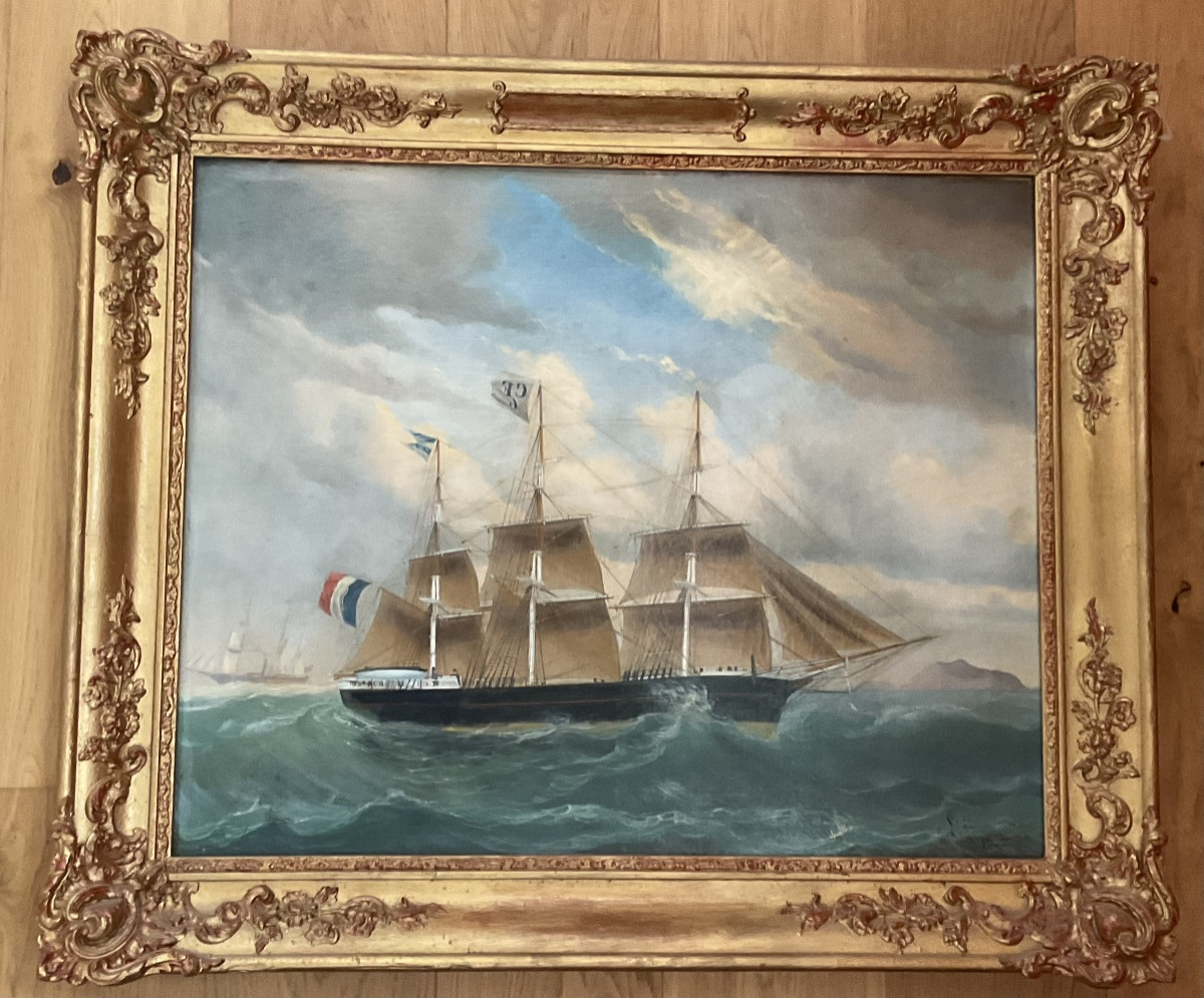 Portrait Of A Boat By Louis Gamain 1863
