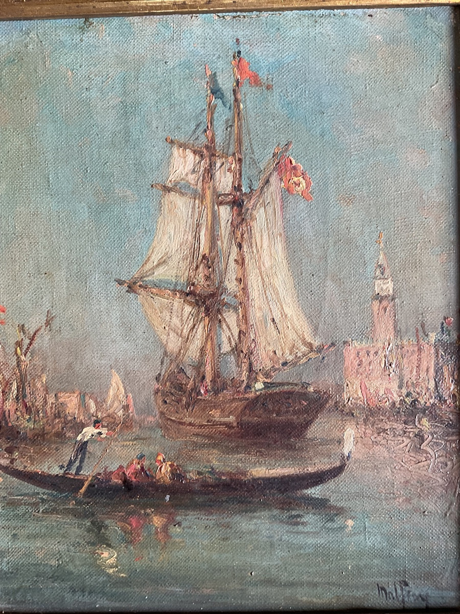 Paire de toiles Venise par Malfroy -photo-2