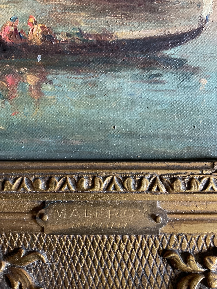 Paire de toiles Venise par Malfroy -photo-4
