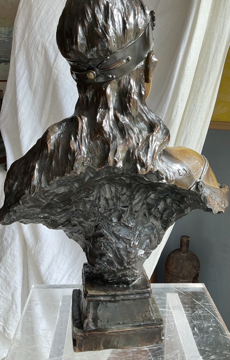 Grand modèle de77cm pour ce buste Orient de Villanis-photo-1