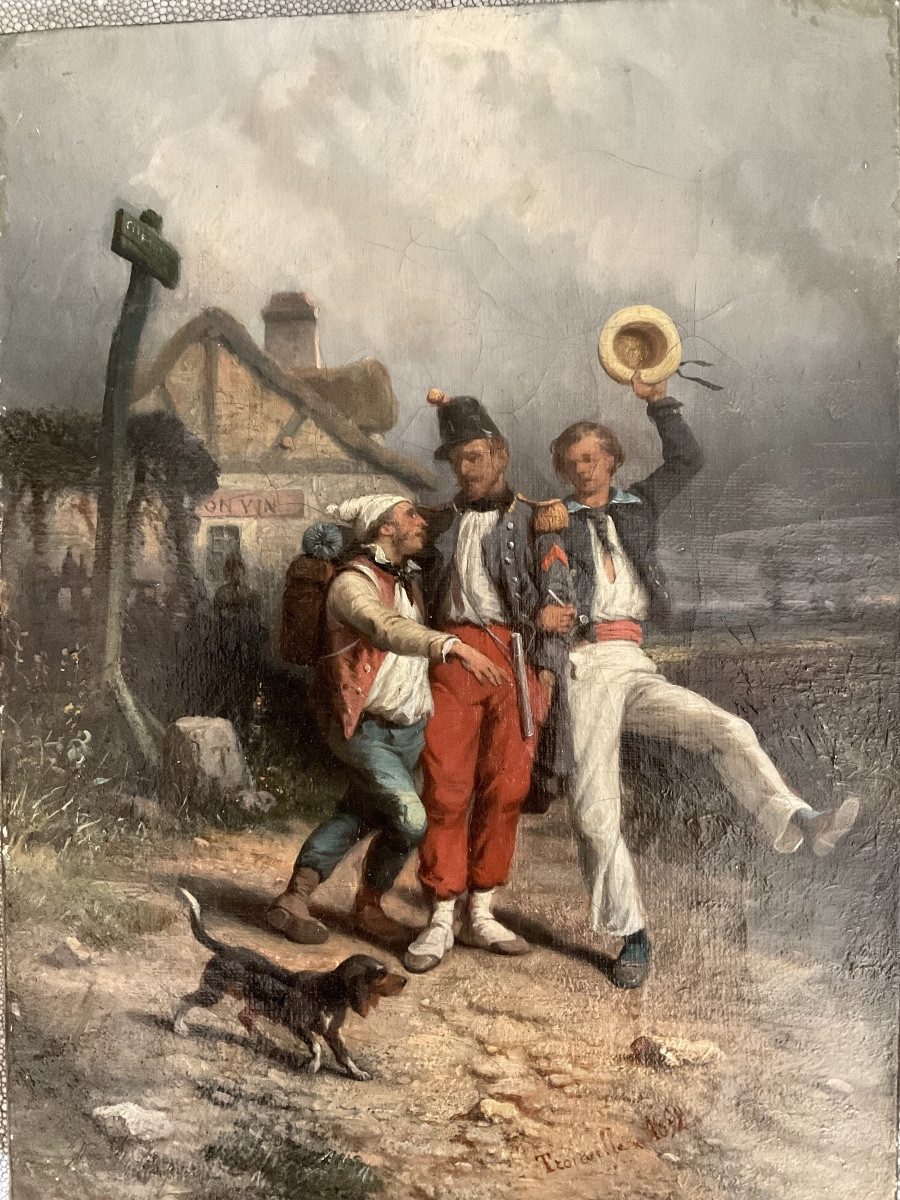 Toile de Tronville  sortie d’auberge