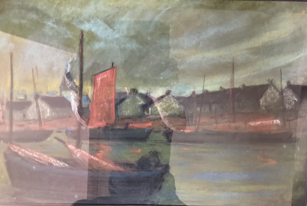 Pastel golfe du Morbihan Sene-photo-2