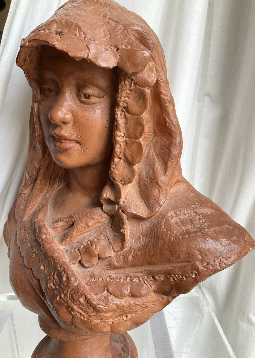 Oriental Terracotta Bust-photo-3