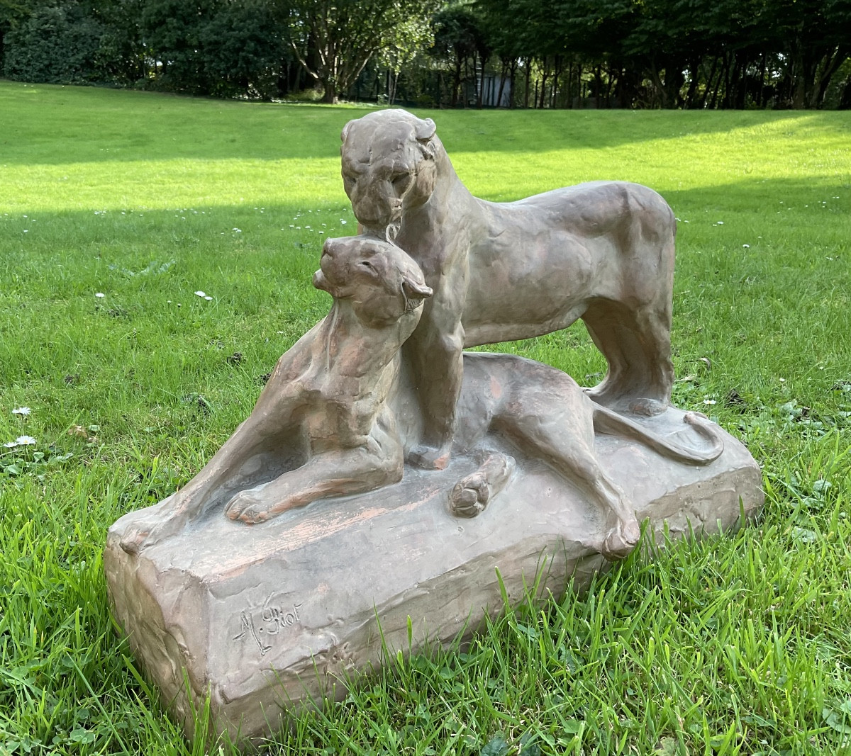 Le couple de panthères par Louis Maximilien Fiot-photo-4