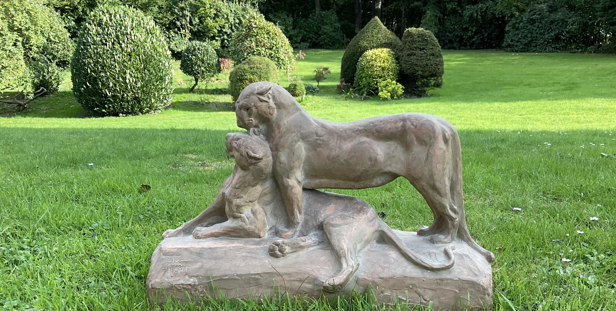 Le couple de panthères par Louis Maximilien Fiot-photo-1