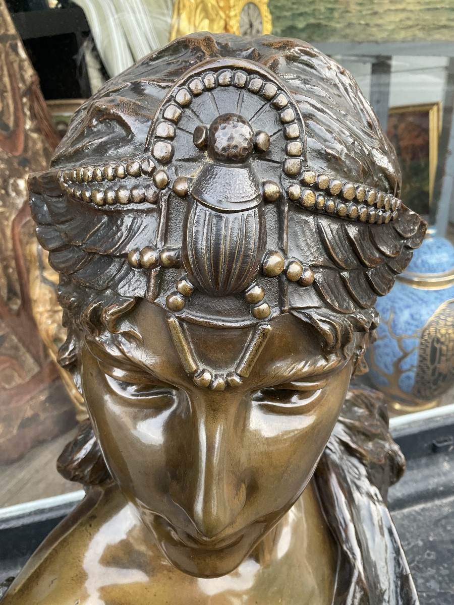 Buste de Villanis  bronze Orient-photo-4