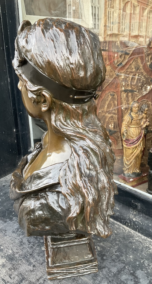 Buste de Villanis  bronze Orient-photo-3
